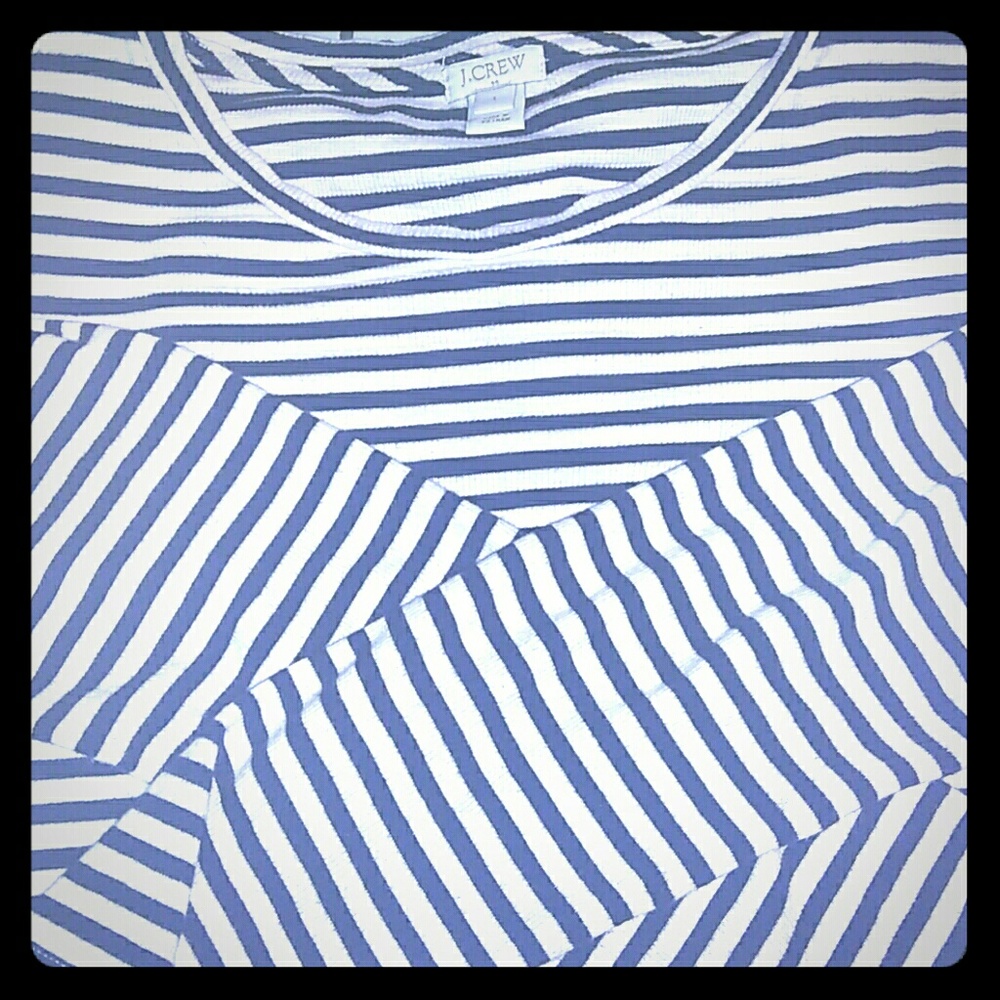 J. Crew striped long-sleeve top size L.